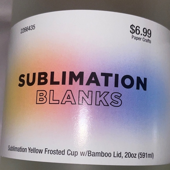 Set of 2 Frosted Glass Ombré Yellow Sublimation Blank Tumblers - Picture 2 of 3